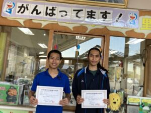 リザムさんとマジドさんが『技能実習生専門級評価試験』に合格しました。